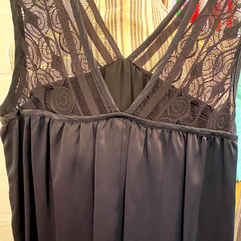 Custom Made Little Black Dress Lace And Silk